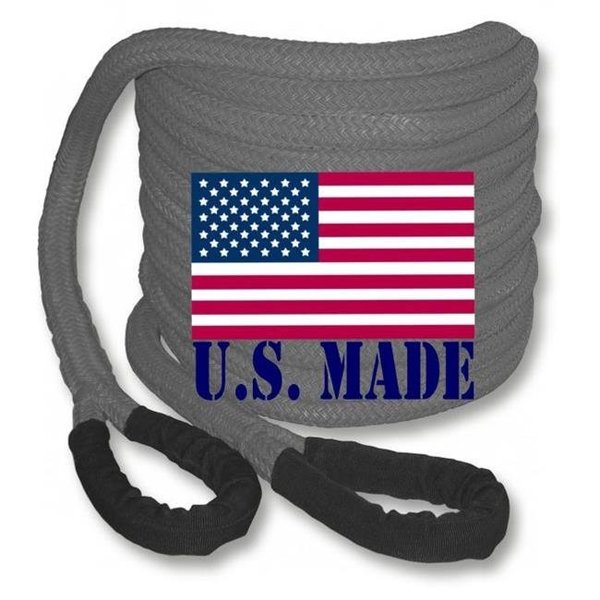 Safe-T-Line U.S. made "GUNMETAL GREY" Safe-T-Line® Kinetic Recovery (Snatch) ROPE - 1 inch X 30 ft (4X4 VEHICLE RECOVERY) PKB0130